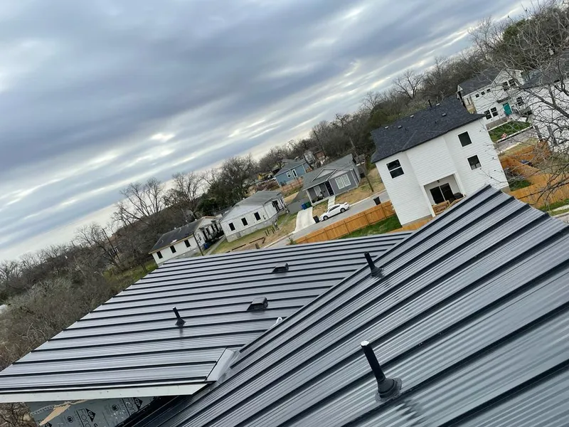 Standing seam metal roof panels with vents for Skylight Repair in Richton Park